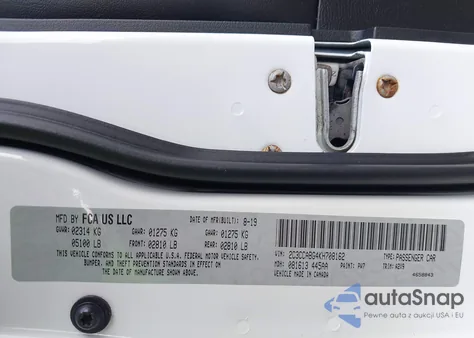 2019 Chrysler 300 300S z USA, uszkodzony, nr VIN 2C3CCABG4KH708162